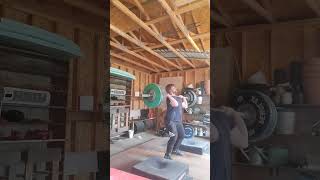 165 powerclean and jerk from blocks motivation deadlifting power boxjump [upl. by Acinok]