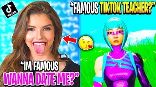 My Crazy Teacher Is A Famous TIKTOK Star Fortnite [upl. by Lyndes63]