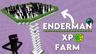 Minecraft Enderman XP Farm Tutorial 120 For Bedrock and Java Edition [upl. by Aihsilef]