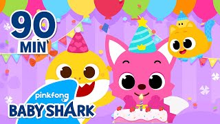 🥳Baby Shark Celebrates Pinkfongs Birthday  Compilation  Birthday Song  Baby Shark Official [upl. by Kerrie]