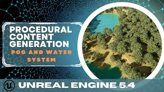 Unreal Engine 54 Working with PCG and Water System [upl. by Caryn365]