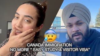 Canada immigration shocking changes  NO MORE EASYSTUDY amp VISITOR VISAS  Bad news  Canada vLOGS [upl. by Korb]