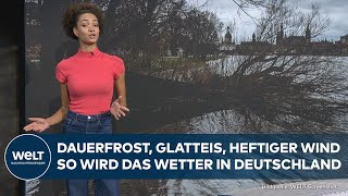 WETTER Glatteis Dauerfrost starker Wind Der Winter kommt hart nach Deutschland [upl. by Edmonda450]