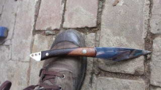 Knifemaking  making a Japanese Kiridashi from an old lawnmower blade [upl. by Anwaf519]