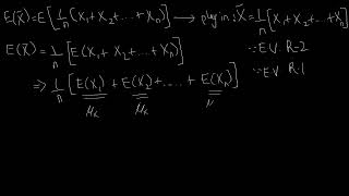 Mean of Distribution of X is equal to Mean of Distribution of X barDoughertyEconometricsPart B [upl. by Atekin295]