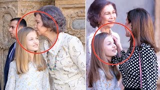 Letizia made a mess to motherinlaw Queen Sofía in the cathedral [upl. by Eesdnyl]