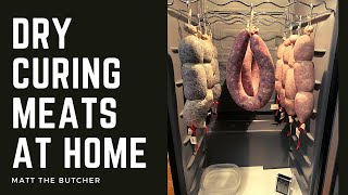 Dry Curing Meats in a Wine Fridge Before During After  Matt the Butcher [upl. by Kraska969]