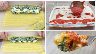 CANNELLONI RIPIENI XXL IRRESISTIBILI ricetta facilissima Cannelloni ripieni ricotta e spinaci [upl. by Fortunna]