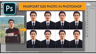 How to make passport size photo in PhotoshopHow to make 8 passport size photo in Photoshop [upl. by Neeuq871]