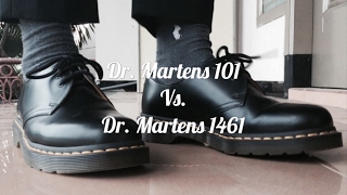 Dr Martens 101 Boots VS Dr Martens 1461 On Feet [upl. by Ayikan94]