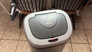 NINESTARS Automatic Touchless Infrared Motion Sensor Trash Can Review [upl. by Acinaj]