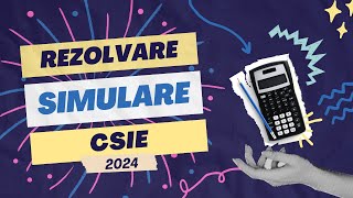 Rezolvare Simulare Admitere CSIE 2024 [upl. by Ranit703]