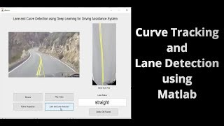 Curve Tracking and Lane Detection using Matlab [upl. by Zorina81]