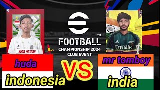 IFeL EFOOTBALL MOBILE HUDA VS MR TOMBOY  ifel indonesia vs India [upl. by Nodnas13]