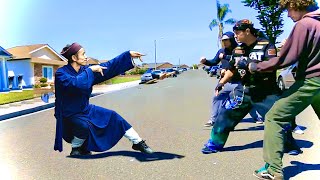 Wushu Master vs Bullies  Wushu in the Street [upl. by Arised404]