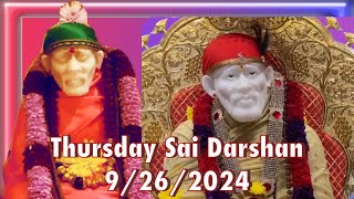 SSTAZ  Shiva Sai Darshan on Thursday Sep 26th 2024 at Shirdi Saibaba Temple Phoenix Arizona [upl. by Yukio]