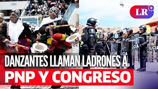 Puno danzantes originarios llaman “ladrones” en quechua a congresistas y policías  lr [upl. by Rehpotsirhc423]