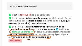 cours Physiologie et Exploration de lHémostase partie 2 [upl. by Baruch]