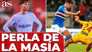 ESTANIS PEDROLA la PERLA de LA MASÍA que la está ROMPIENDO en ITALIA  SAMPDORIA  FC BARCELONA [upl. by Ddot]