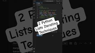 2 Python Lists Iterating Techniques python programming coding [upl. by Carola]