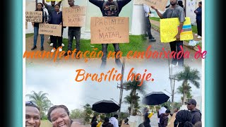 Manifestação na Embaixada de Brasília hoje [upl. by Eegnat228]