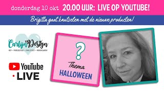 LIVE knutselen met Brigitta  HALLOWEEN ATC  CarlijnDesign Release 3 OKT 2024 [upl. by Caffrey640]