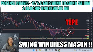 Potensi Cuan 5  15 dari Swing trading 2 saham Bluchip Undervalue persiapan Windress 2022 [upl. by Charis]