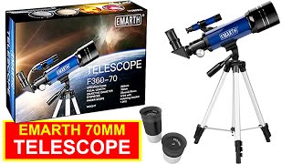 Telescope for Beginners Emarth 70mm Refracting Telescope [upl. by Mylander]