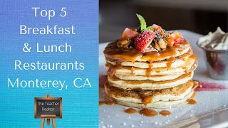 Monterey California Top 5 Breakfast and Lunch Restaurants [upl. by Kelcey916]