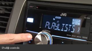 JVC KWR500 Car CD Receiver Display and Controls Demo  Crutchfield Video [upl. by Elletnahc245]