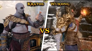 How Kratos vs Wukong OPEN Chest God of War VS Black Myth [upl. by Halyak]