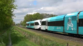 Arriva Noord GTW 232 en 228 komen langs Vorden gereden [upl. by Atims380]