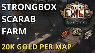 PoE 325 Strongbox Ambush Scarab Farm  Make 20k Gold Per Map [upl. by Brigida338]