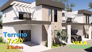 🏡🌟 Villa com 8 casas  2 quartos e piscina  PROJETO MODERNO E BARATO 🌟🏡 [upl. by Aenal]