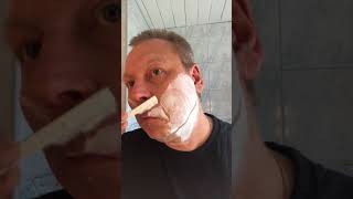 My shavette shave tutorial from ”It’s Just Shaving” 🤘😃🤘 [upl. by Motteo]