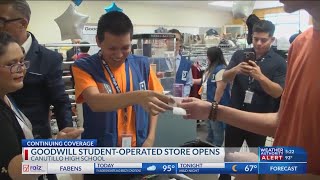 Canutillo HS opens studentoperated Goodwill store [upl. by Dnalyar]