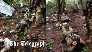 Moment Russian troops surrender to Ukrainian soldiers in Izyum [upl. by Sladen]