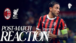 Postmatch reaction from Davide Calabria  AC Milan v Liverpool [upl. by Anrym]