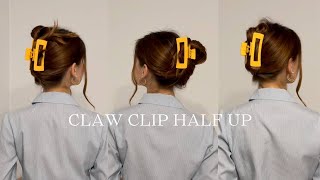 5 Easy 90s Claw Clip Half Up hairstyle clawcliphairstyles [upl. by Irec]