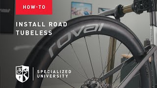 How to install a road tubeless tire  Specialized University Rider Guides [upl. by Huskamp686]