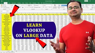 How to apply VLOOKUP on Large  Big Data in Excel Hindi [upl. by Gauntlett191]