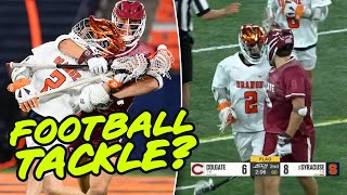 MOST PHYSICAL Moments From Brutal Lacrosse Game [upl. by Sezen297]