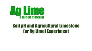 Soil pH and Agricultural Limestone or Ag Lime Experiment [upl. by Shaffer]