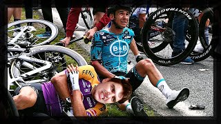 CAI E SOFRI UMA LESÃO 7  TOUR DE FRANCE 2022 [upl. by Drake]