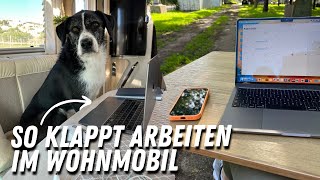 Arbeiten im Wohnmobil 🚐 GEHT DAS ➡️ So arbeiten wir von unterwegs [upl. by Argyle]