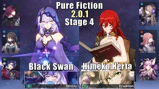 E0S1 Black Swan amp E0 Himeko E6 Herta  Pure Fiction 4 201 3 Stars  Honkai Star Rail [upl. by Ramedlaw]