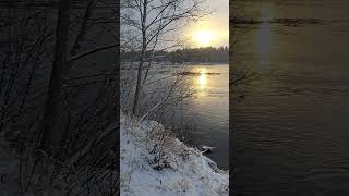 Vinter promenad ❄️🌨 fiske nature fishing norrland winter snowfall [upl. by Nycila]