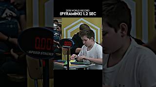 Cube  Pyraminx  solve 120 seconds world record viral rubikscube shorts [upl. by Sholeen]