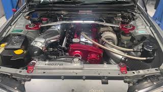 R33 GTST first start up Big build Garret G30900 Turbo [upl. by Alano]