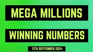 Mega Millions Winning Numbers 13th September 2024 [upl. by Dunlavy]